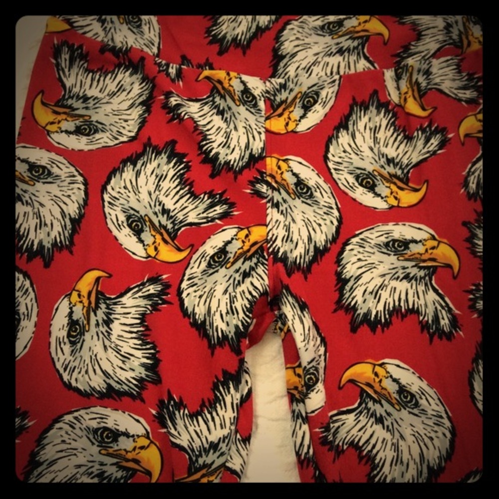 LulaRoe EAGLE print leggings TWEEN Like new